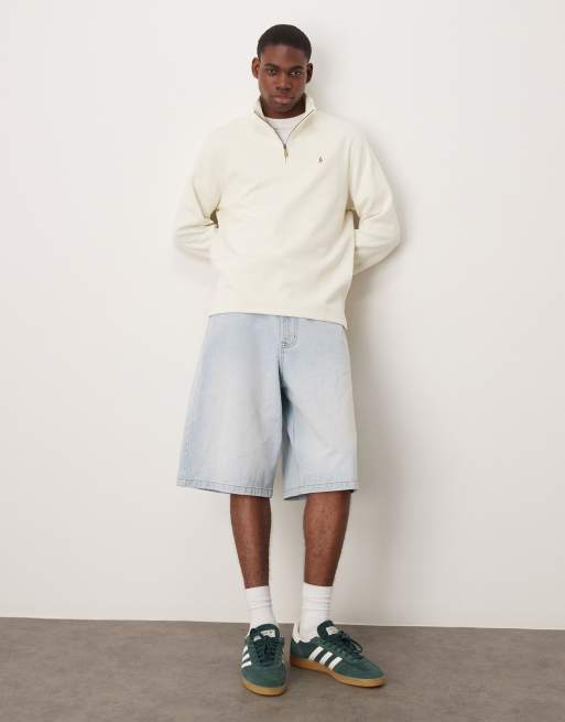 Polo Ralph Lauren icon logo double knit half zip sweatshirt in