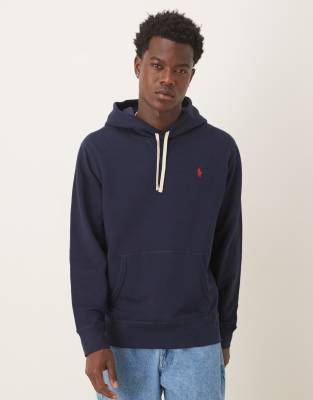 Polo Ralph Lauren Men's Navy Icon Logo Double Knit Hoodie In