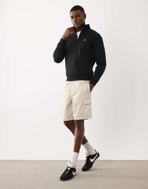 Polo Ralph Lauren icon logo double knit jersey quarter zip