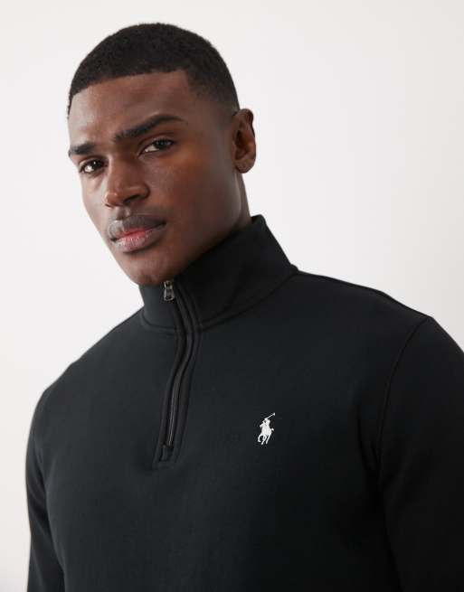 Polo Ralph Lauren icon logo double knit jersey quarter zip