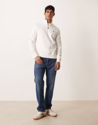 Polo Ralph Lauren icon logo double knit jersey quarter zip