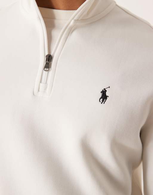Polo Ralph Lauren icon logo double knit jersey quarter zip