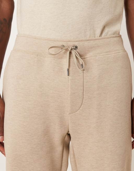 Polo Ralph Lauren icon logo double-knit joggers in beige, 5 of 5