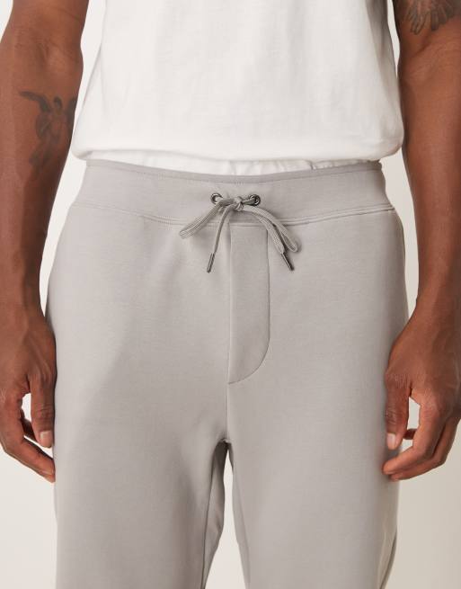Polo Ralph Lauren icon logo double-knit joggers in grey, 5 of 5