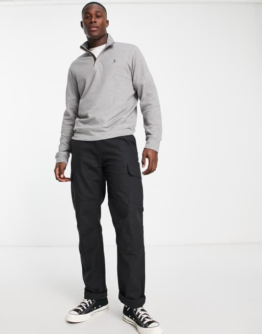 Polo Ralph Lauren icon logo double knit suedette trim half