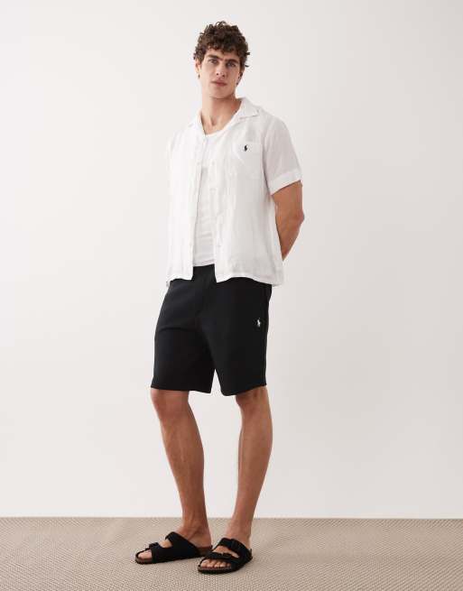 Polo Ralph Lauren icon logo double knit tech shorts in black, 2 of 5