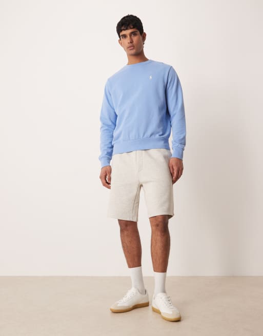Polo Ralph Lauren icon logo double knit tech shorts in grey, 4 of 5