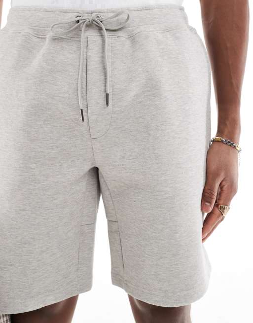 Polo Ralph Lauren icon logo double knit tech sweat shorts in stone