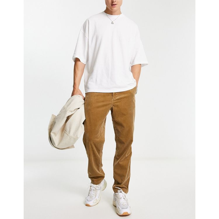 Polo Ralph Lauren icon logo flat front prepster cord trousers in tan
