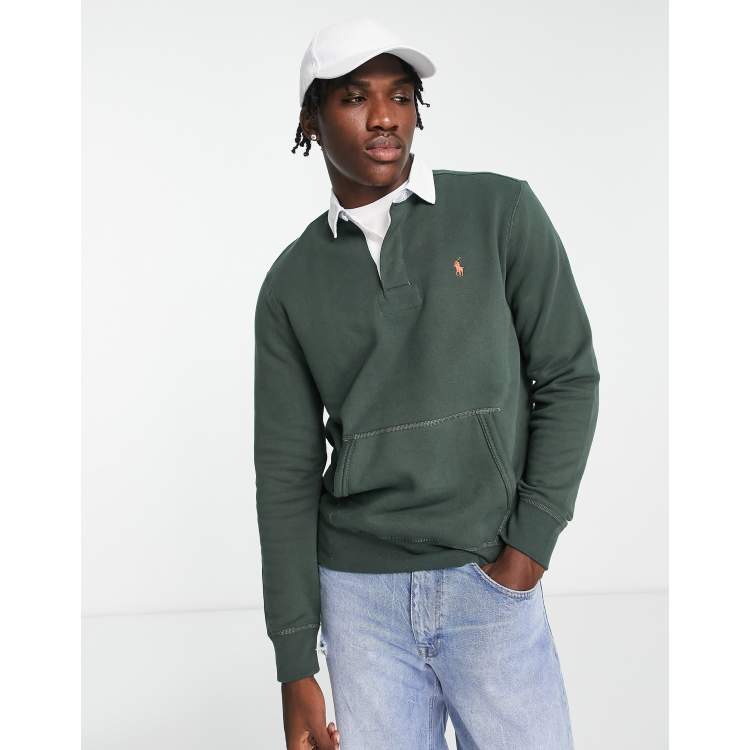 Polo Ralph Lauren icon logo rugby sweatshirt in burgundy