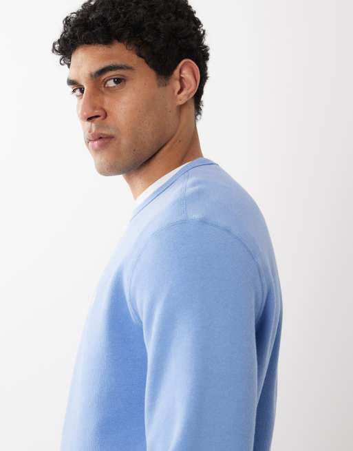 Polo Ralph Lauren icon logo fleece sweatshirt in light blue, 4 of 5