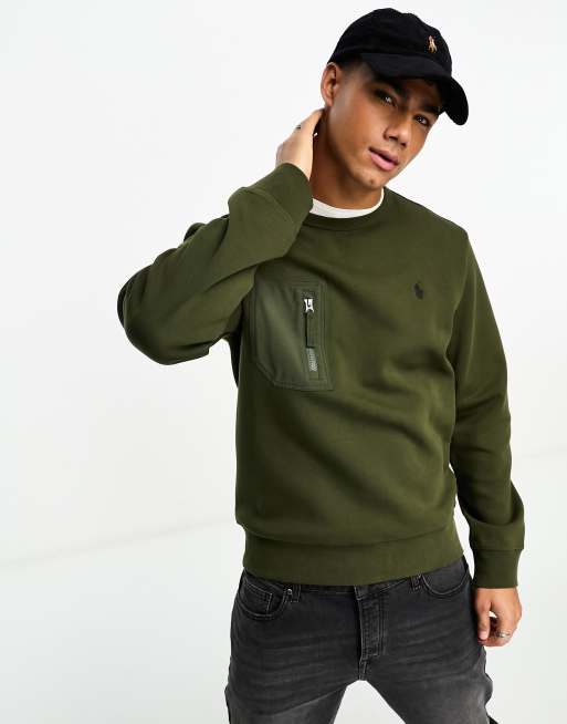 Olive green polo clearance sweatsuit