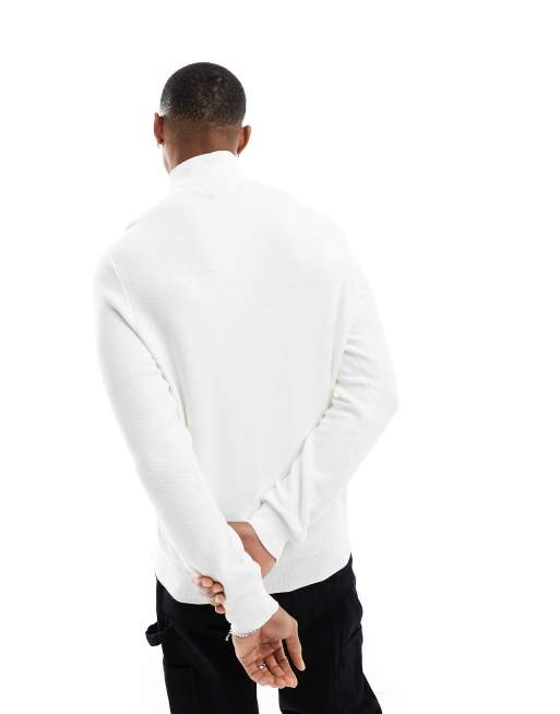 Ralph Lauren Zip Polo Shirt, White