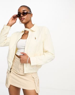 Polo Ralph Lauren icon logo harrington jacket in beige | ASOS
