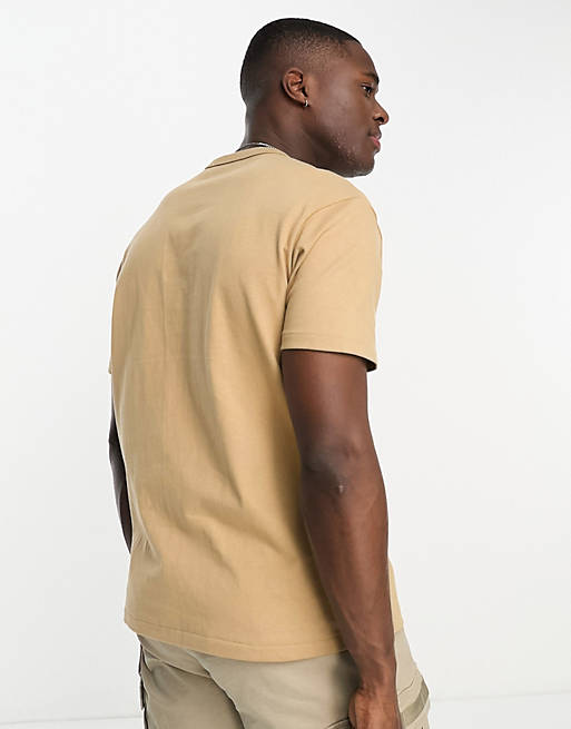 Inde hugge marmor Polo Ralph Lauren icon logo heavyweight classic fit T-shirt in camel | ASOS
