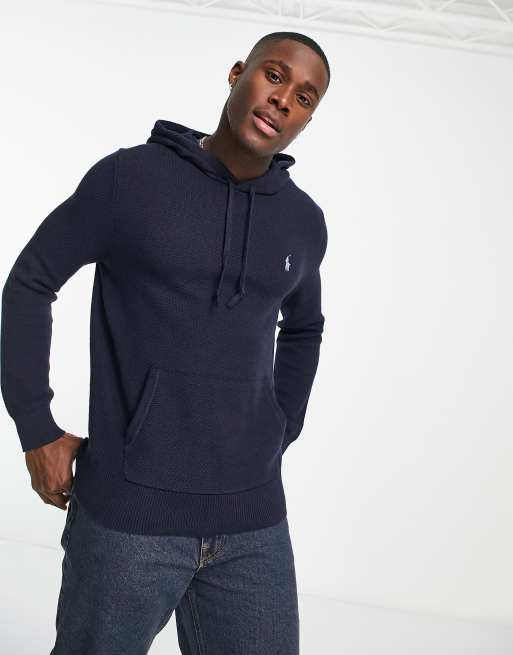 Polo waffle thermal outlet hoodie