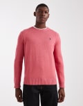 [Polo Ralph Lauren] Polo Ralph Lauren icon logo heavyweight cotton knit jumper in red marl S Red marl
