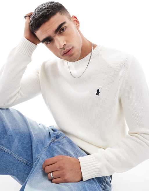 Ralph lauren jumper white best sale