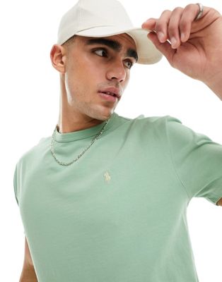 Polo Ralph Lauren icon logo heavyweight t-shirt classic oversized fit in light green - ASOS Price Checker