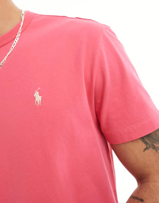 Polo Ralph Lauren icon logo T-shirt in light pink