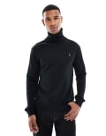 [Polo Ralph Lauren] Polo Ralph Lauren icon logo jersey pima cotton long sleeve turtle neck t-shirt in black L black
