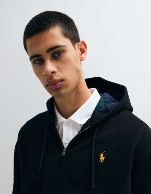 Polo Ralph Lauren Icon-Logo-Kapuzenpullover mit Reißverschluss in Schwarz, 3 von 5