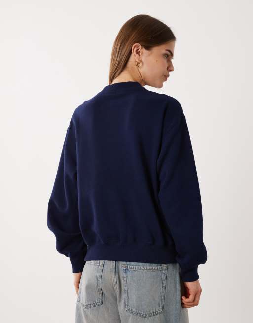 Polo Ralph Lauren icon logo knit sweatshirt in navy, 4 of 4