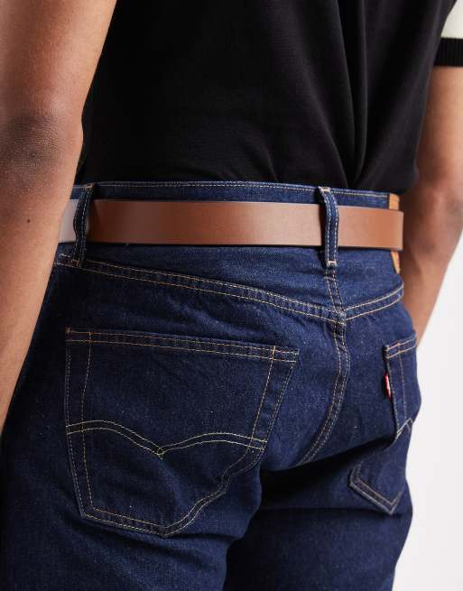 Polo Ralph Lauren icon logo leather belt in tan, 3 of 3