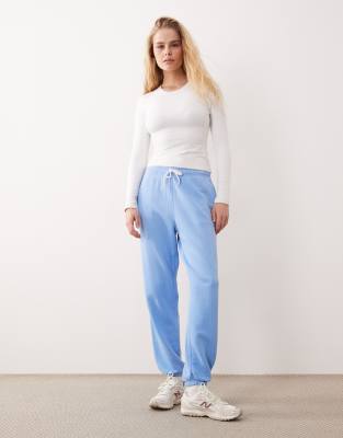 Polo Ralph Lauren Women's Blue Icon Logo Lightweight Fleece Drawstring Sweatpant In Light