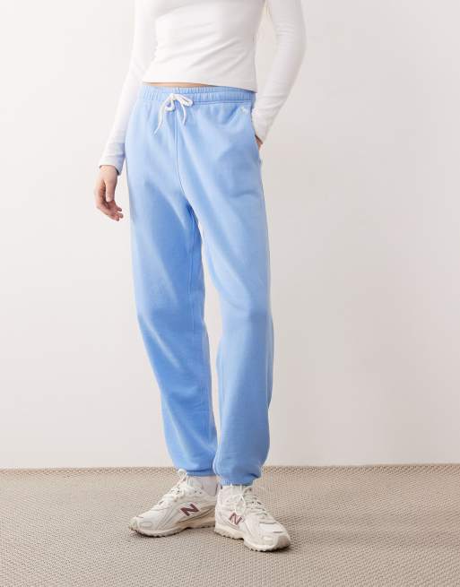 Polo Ralph Lauren icon logo lightweight fleece drawstring sweatpant in light blue, 2 of 5