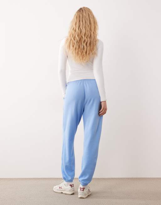 Polo Ralph Lauren icon logo lightweight fleece drawstring sweatpant in light blue, 4 of 5