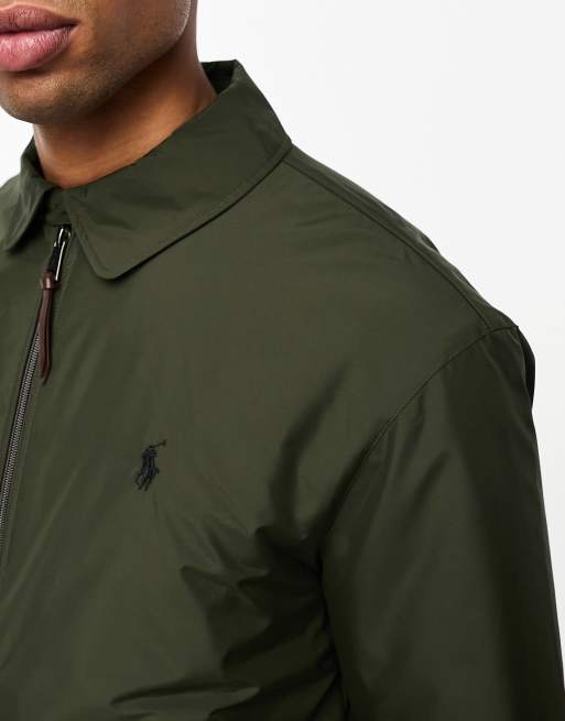 Polo Ralph Lauren icon logo lightweight harrington jacket in olive green, 2 of 4