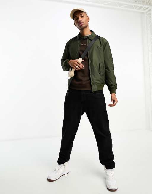 Polo Ralph Lauren icon logo lightweight harrington jacket in olive green, 4 of 4