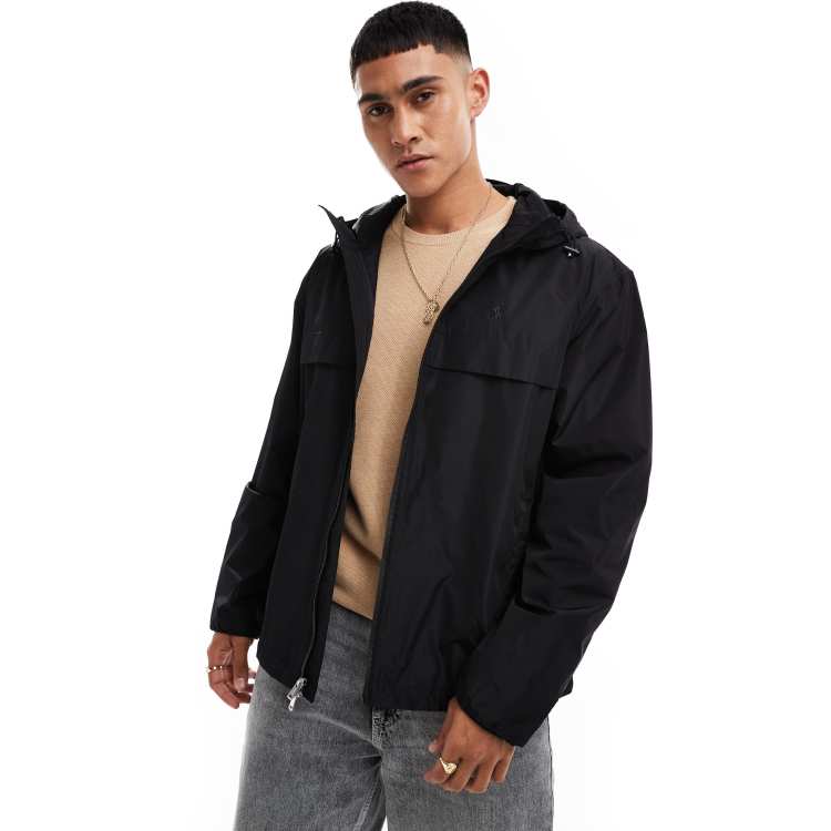 Polo Ralph Lauren icon logo lined hooded windbreaker in black ASOS