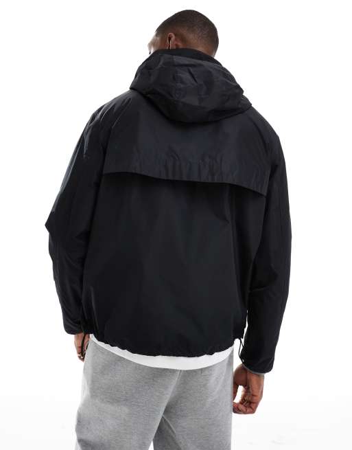 Polo Ralph Lauren icon logo lined hooded windbreaker jacket in black, 4 of 4