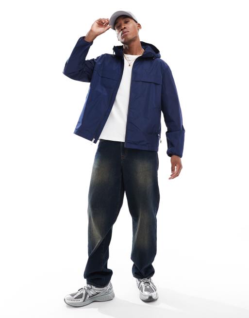 Polo Ralph Lauren icon logo lined hooded windbreaker jacket in navy ASOS