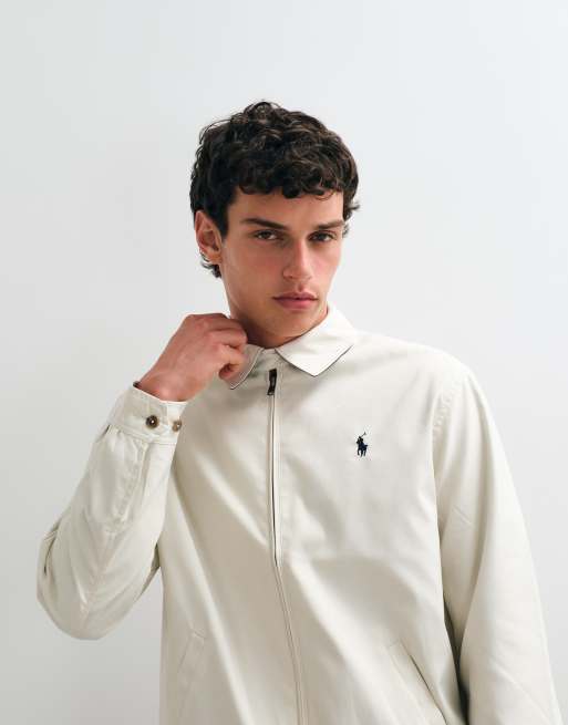 Polo Ralph Lauren icon logo lined windbreaker jacket in stone, 2 of 5