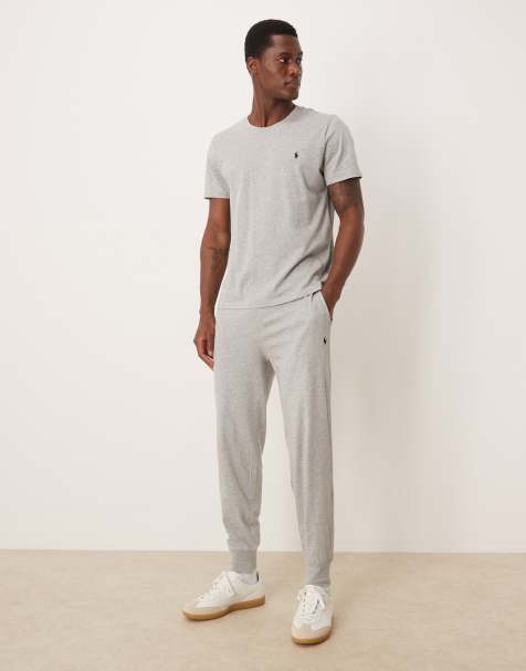 Polo Ralph Lauren icon logo liquid cotton lounge joggers in grey marl