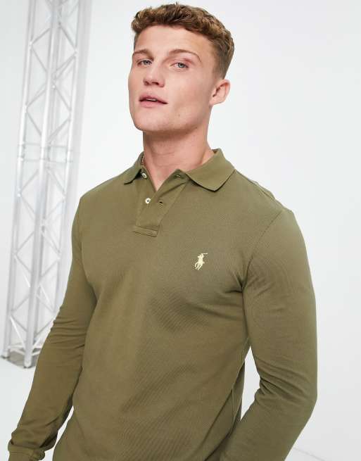 Green long sleeve outlet polo ralph lauren