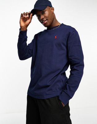 Polo Ralph Lauren icon logo long sleeve t-shirt classic fit in navy
