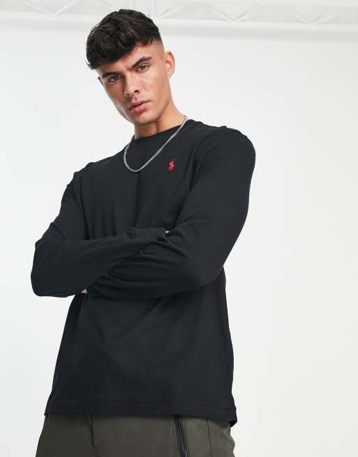 Long sleeve black outlet ralph lauren polo