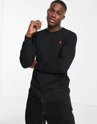 Polo Ralph Lauren Polo Ralph Lauren icon logo long sleeve top in black