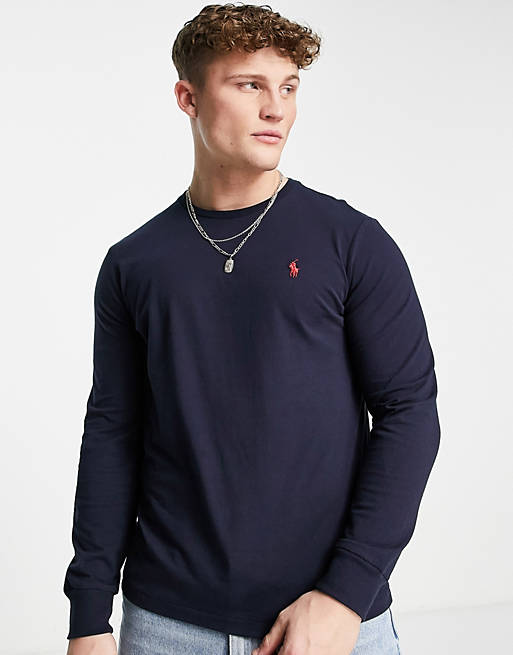 Polo Ralph Lauren icon logo long sleeve top in navy
