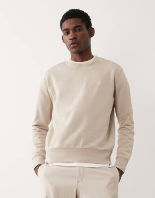Polo Ralph Lauren icon logo loopback jersey sweatshirt in stoneware beige-Grey