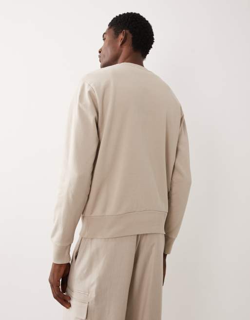 Polo Ralph Lauren icon logo loopback jersey sweatshirt in stoneware beige, 3 of 5