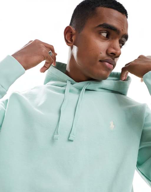 Polo Ralph Lauren icon logo loopback terry hoodie in light green ASOS