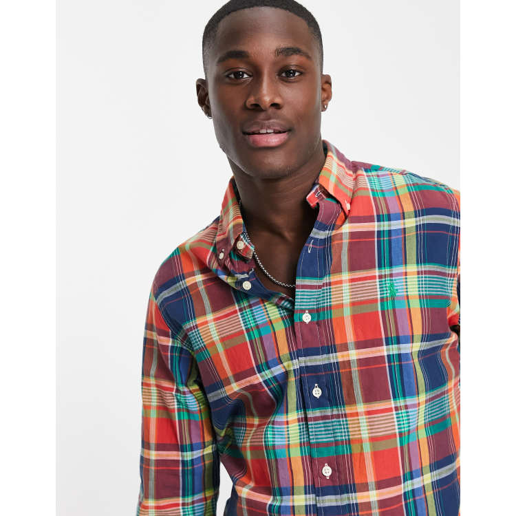 Polo ralph lauren 2024 classic fit madras shirt