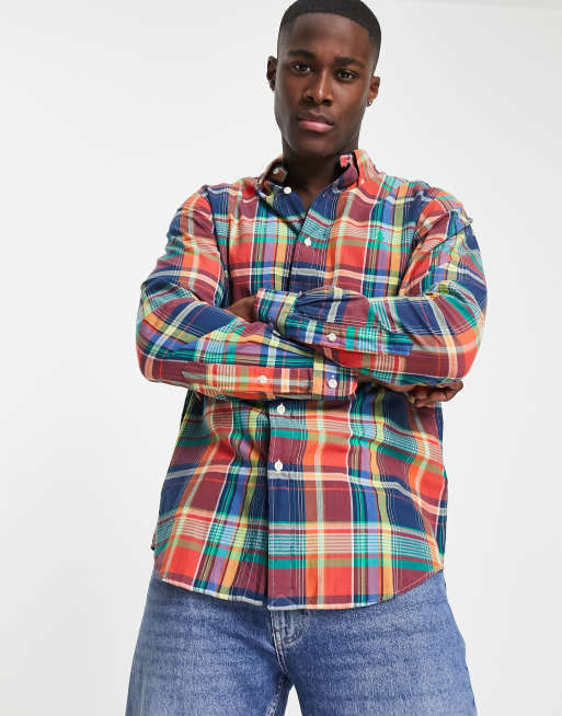 Classic fit madras outlet shirt