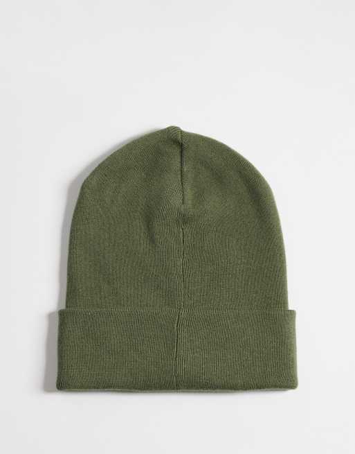 Polo Ralph Lauren icon logo merino wool knit beanie in khaki, 3 of 3