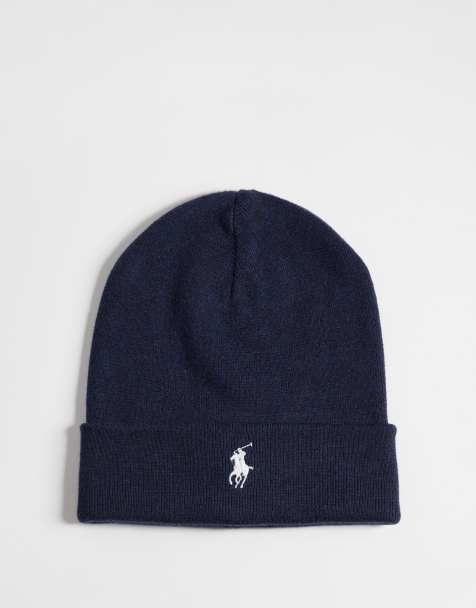 Polo Ralph Lauren icon logo merino wool knit beanie in navy - view 1